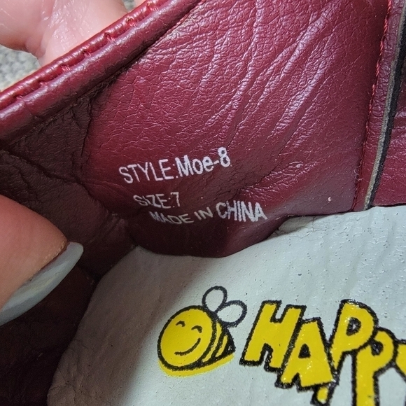 Bee Happy Red Leather Kitty Cat Mary Jane Shoes Size 7 - Picture 13 of 14